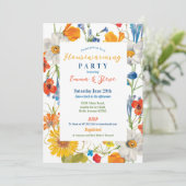 Housewarming Vrouwen Bloemen Zomer Kleur Bloemen Kaart (Staand voorkant)