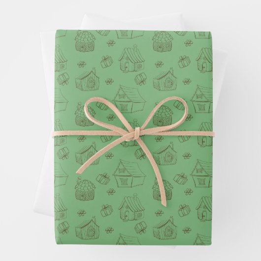 Housewarming Whimsical Inpakpapier Vel (In situ)