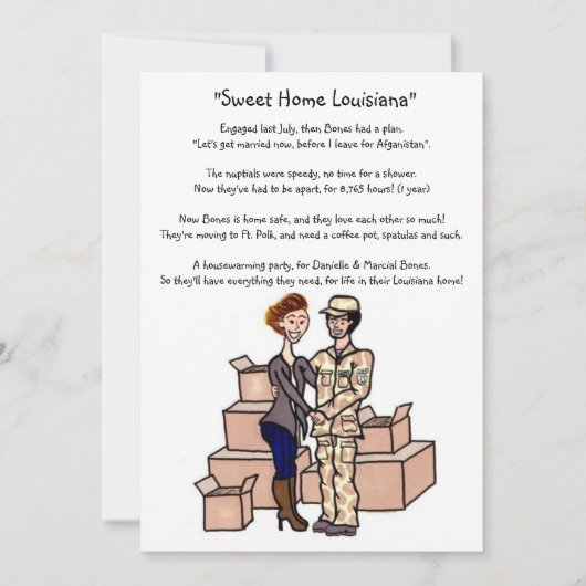 Housewarmingfeest Militaire Kaart (Voorkant)