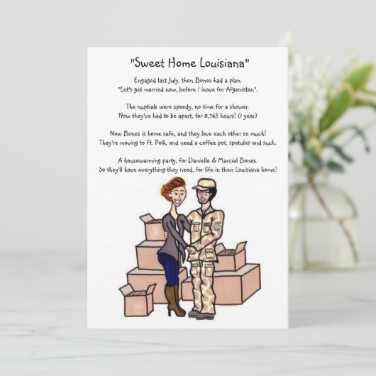 Housewarmingfeest Militaire Kaart (Staand voorkant)