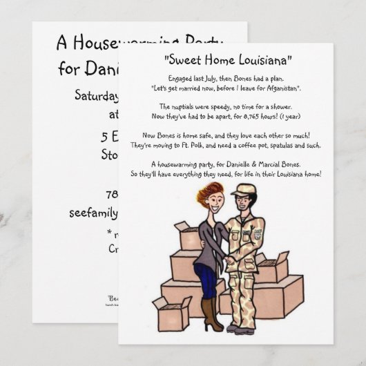 Housewarmingfeest Militaire Kaart (Voorkant / Achterkant)