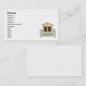 HouseWhitePicketFence082510, Naam, Adres 1, A... Visitekaartje (Voorkant / Achterkant)