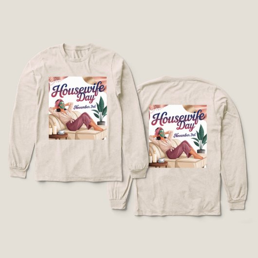 Housewife Day Nov 3rd Tri-Blend Shirt (Voorkant /achterkant)
