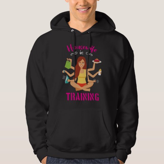 Housewife In Training Graphic Hoodie (Voorkant)