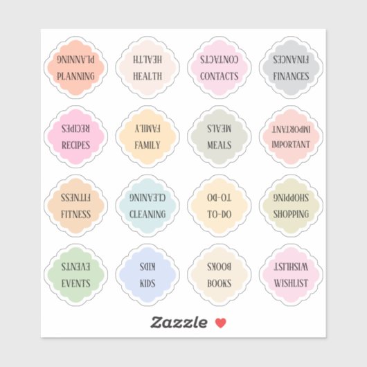 Housewife Index Tabs Binder Divider Bujo Planner Sticker (Vel)