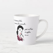 Housework Concept Funny Latte Mok (Rechts)