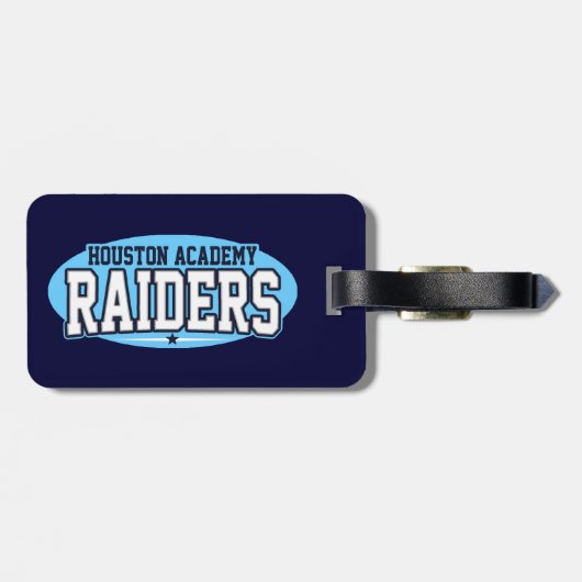 Houston Academy; Raiders Bagagelabel (Achterkant horizontaal)
