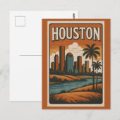 HOUSTON Ansichtkaart Briefkaart (Voorkant / Achterkant)