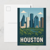 HOUSTON Ansichtkaart Briefkaart (Voorkant / Achterkant)
