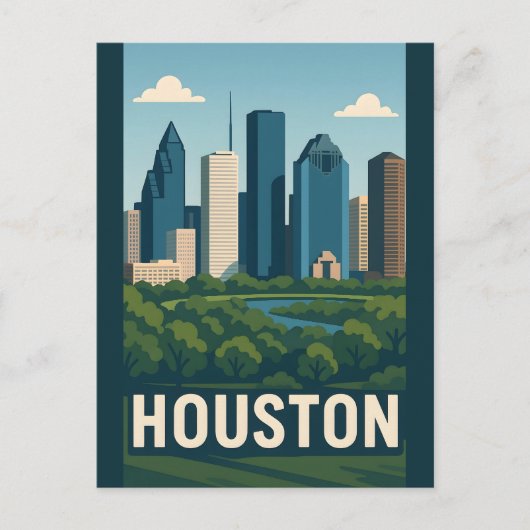 HOUSTON Ansichtkaart Briefkaart (Voorkant)