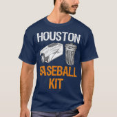 Houston Baseball Camera and Trash Can Gag for T-shirt (Voorkant)