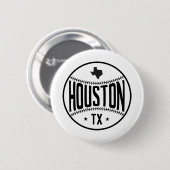 Houston Baseball Thema Ronde Button 5,7 Cm (Voorkant /achterkant)