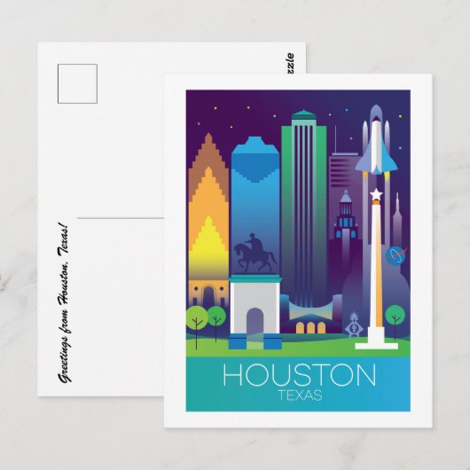Houston Briefkaart (Voorkant / Achterkant)