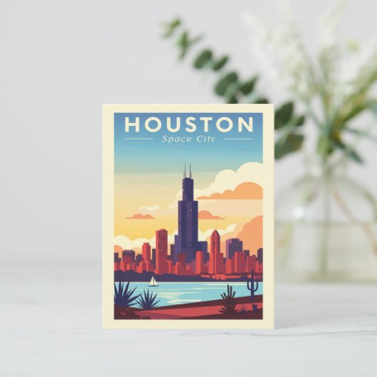  Houston Briefkaart (Staand voorkant)