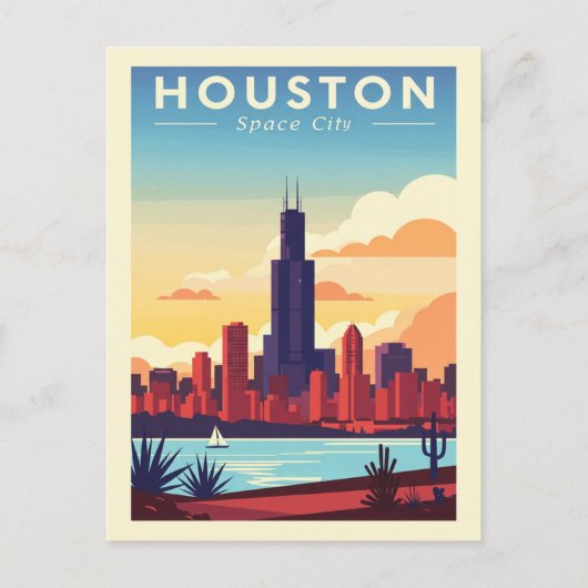  Houston Briefkaart (Voorkant)
