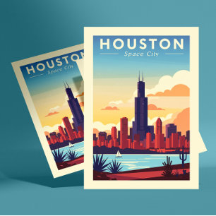  Houston Briefkaart