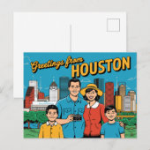 Houston Briefkaart (Voorkant / Achterkant)
