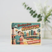 Houston Briefkaart | Groeten uit Houston (Staand voorkant)