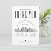 Houston bruiloft | Dank u + fotokaart Kaart (Staand voorkant)