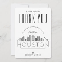 Houston bruiloft | Dank u + fotokaart