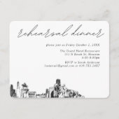 Houston bruiloft elegante repetitie diner informatiekaartje (Voorkant)