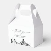 Houston bruiloft gepersonaliseerde gunst box bedankdoosjes (Voorkant Zijde)