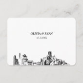 Houston Bruiloft Traditionele RSVP Maaltijd Optie Informatiekaartje (Achterkant)