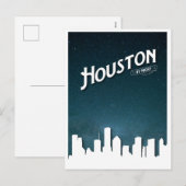 Houston by Night Skyline - Houston, Texas, VS Feestdagenkaart (Voorkant / Achterkant)