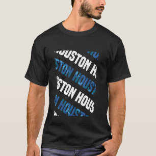 Houston Camo Patroon Blauwe Camouflage T-shirt