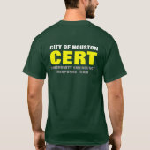 Houston CERT Lange hoes (groen) T-shirt (Achterkant)