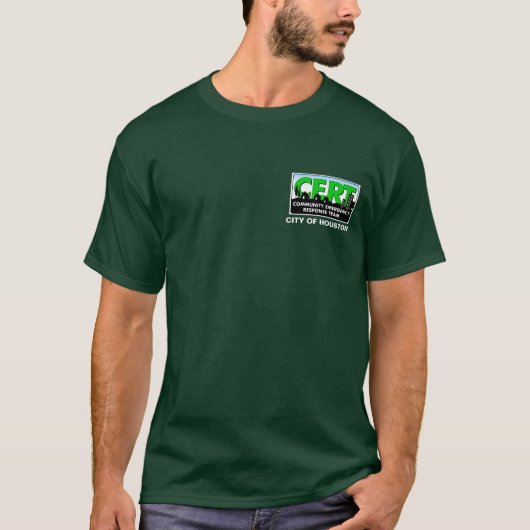 Houston CERT Lange hoes (groen) T-shirt (Voorkant)