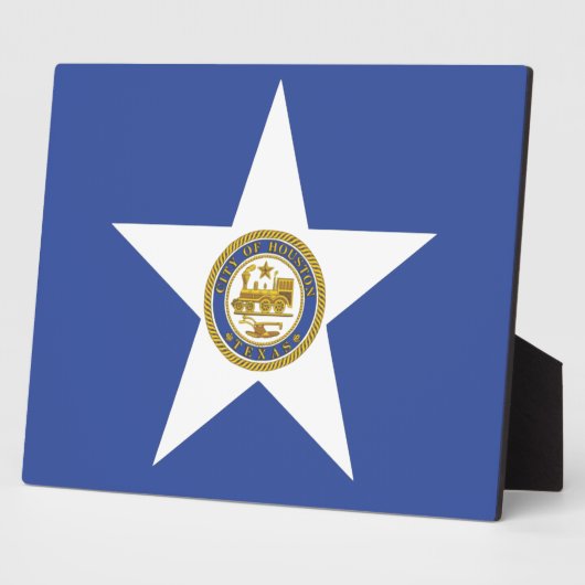 Houston City Flag Plaque Fotoplaat (Zijkant)