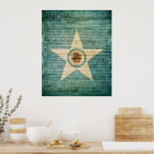 Houston City Flag Poster (Keuken)