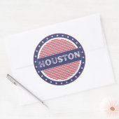 Houston City Pride Emblem – American Identity Ronde Sticker (Envelop)