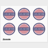 Houston City Pride Emblem – American Identity Ronde Sticker (Vel)