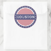 Houston City Pride Emblem – American Identity Ronde Sticker (Tas)