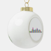 Houston city skyline keramische bal ornament (Links)