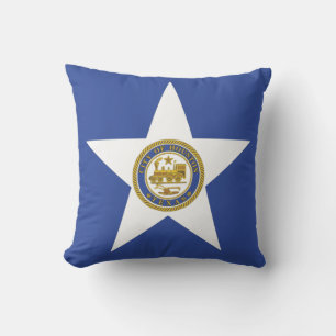 Houston City, Texas, Flag American Mo Jo Pillow Kussen