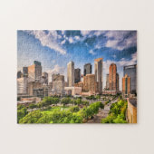 Houston Cityscape Buildings Jigzaag Puzzle Legpuzzel (Horizontaal)