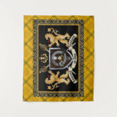 Houston Clan Badge & Motto w/Lions Wandkleed (Voorkant)