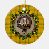 Houston Clan Badge & Tartan Persoonlijke mas Keramisch Ornament (Voorkant)
