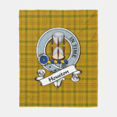 Houston Clan Badge Tartan Pset Fleece Deken (Voorkant)