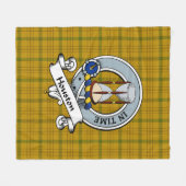 Houston Clan Badge Tartan Pset Fleece Deken (Voorkant (Horizontaal))