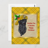 Houston Clan Badge & Tartankerst Briefkaart (Voorkant / Achterkant)