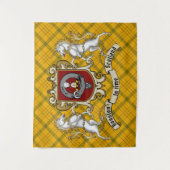 Houston Clan Badge & Unicorns w/Tartan Wandkleed (Voorkant)