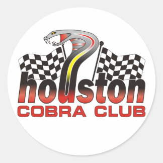 Houston Cobra Club Logo - december 2009 Ronde Sticker