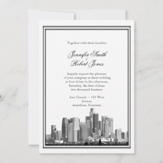 Houston Destination Wedding Invitation Kaart (Voorkant)