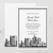 Houston Destination Wedding Invitation Kaart (Voorkant / Achterkant)