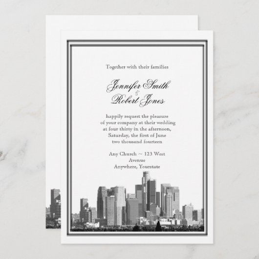 Houston Destination Wedding Invitation Kaart (Voorkant / Achterkant)