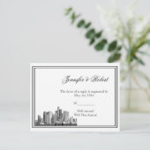 Houston Destination Wedding RSVP Briefkaart (Staand voorkant)
